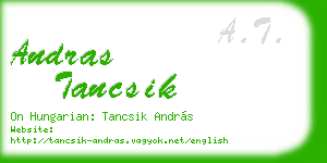 andras tancsik business card